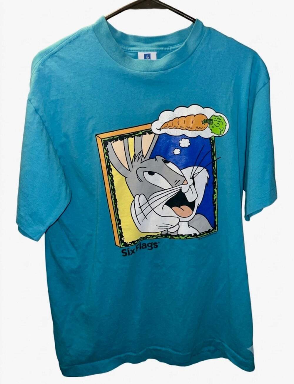 Vintage 1995 Six Flags Bugs Bunny Graphic T-Shirt